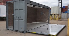 склад от морски контейнери за машини