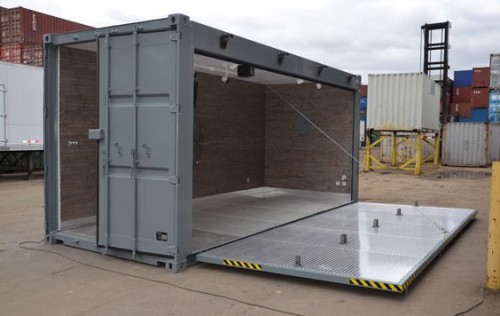 склад от морски контейнери за машини